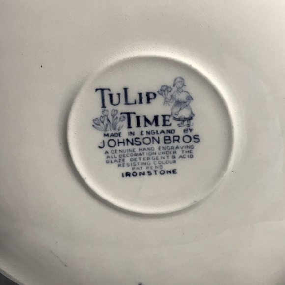 Vintage~English Country Toile Holland~Tulip Time~6 1/4” Plate - Picture 6 of 6
